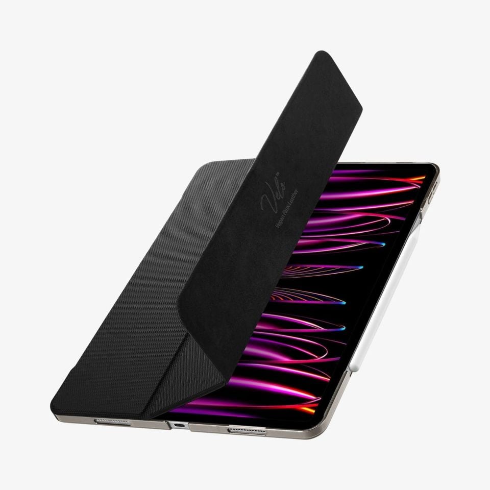 iPad Air Liquid Air Folio 12.9 (2021/2022) inc Kılıf, Spigen Liquid Air Folio Black