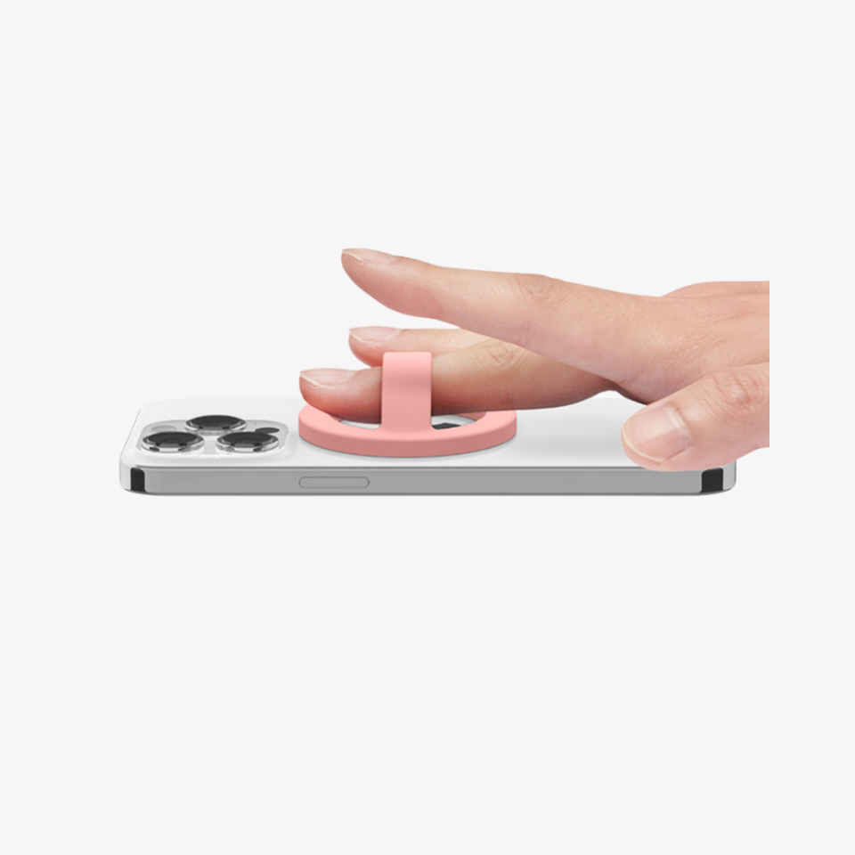 Nano Pop MagSafe Silikon Telefon Tutucu, Caseology Silicone Phone Holder for MagSafe Peach Pink