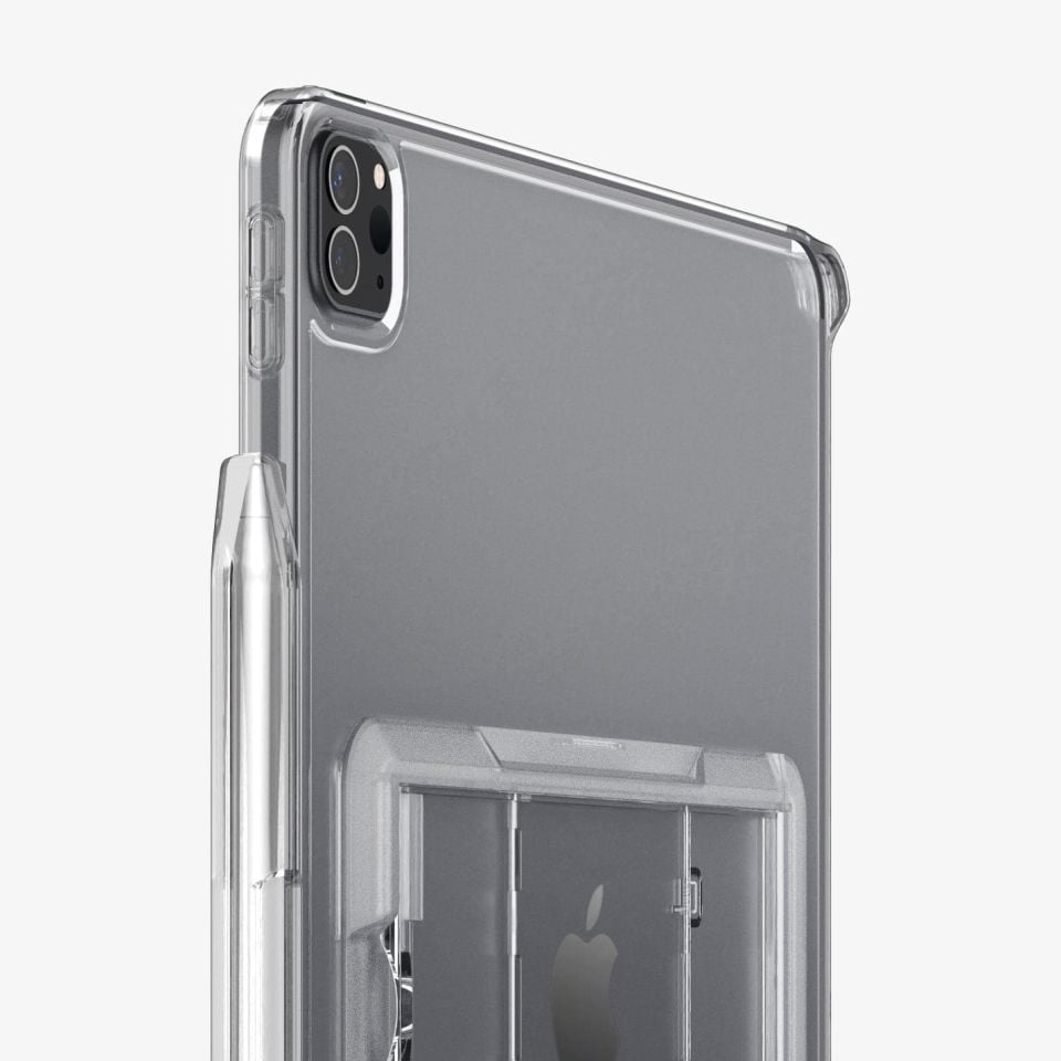 iPad Pro 12.9'' (2022 / 2021) Kılıf, Spigen Airskin Hybrid S Crystal Clear