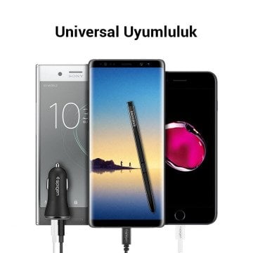 Spigen 30W USB-A 2 Port Araç içi Güç Adaptörü - Hızlı Şarj Aleti iPhone & Android & iPad QC 3.0 18W + iP 12W