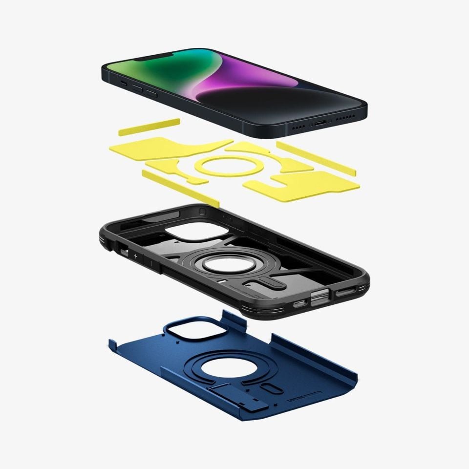 iPhone 14 Plus Kılıf, Spigen Tough Armor MagFit (MagSafe Uyumlu) Navy Blue