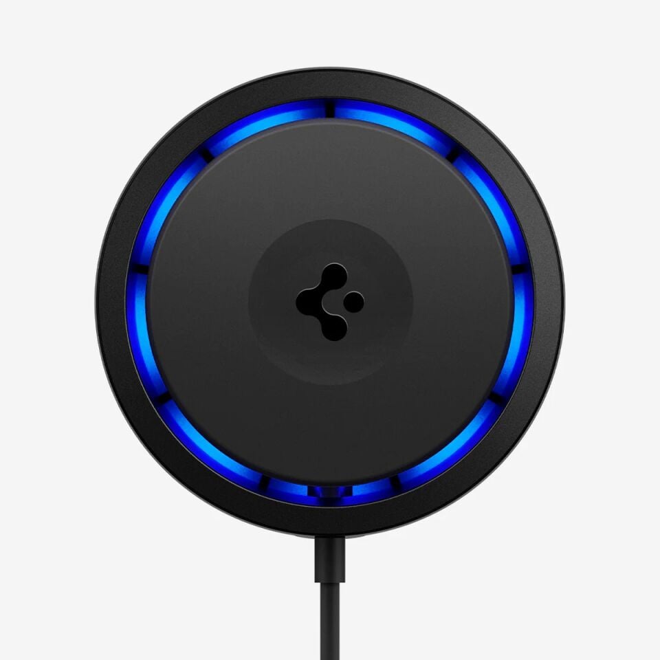 Spigen MagFit Air Vent Hook Araç içi Telefon Tutucu + Manyetik Kablosuz Şarj Cihazı iPhone için MagSafe Özellikli Cryomax OneTap Pro 3