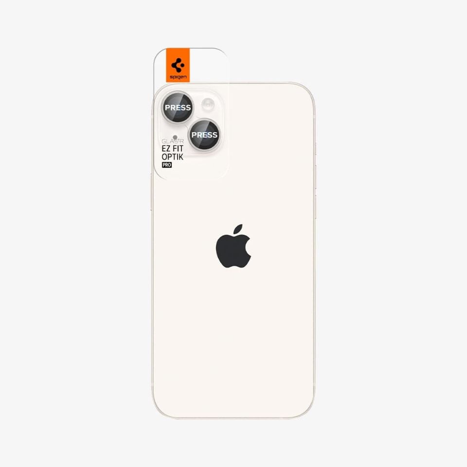 iPhone 14 Plus / iPhone 14 Kamera Lens Cam Ekran Koruyucu, Spigen Glas.tR EZ Fit Optik Pro (2 Adet) Starlight