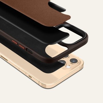 iPhone 12 Pro Max Kılıf, Spigen Ciel by Cyrill Leather Brick (Deri) Saddle Brown