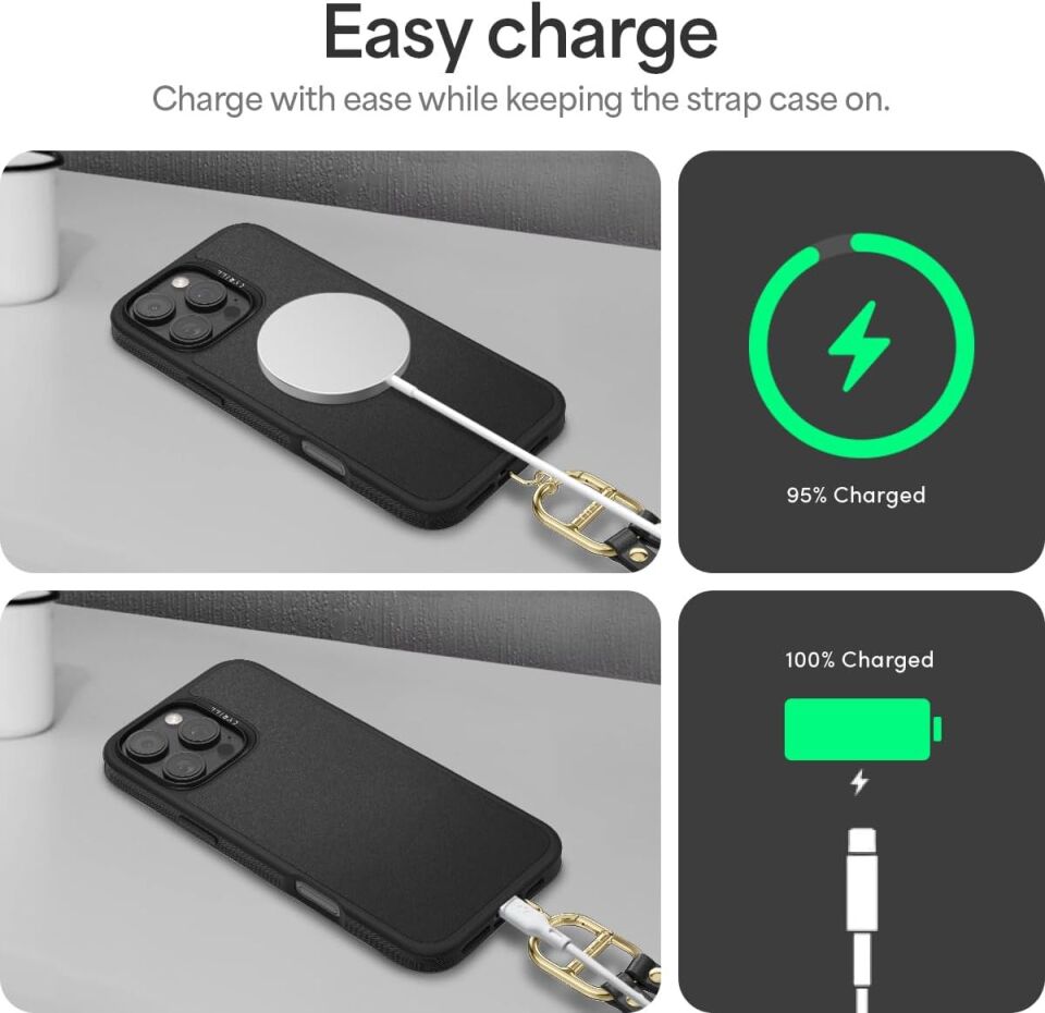 Spigen Ciel by CYRILL Cross Body Strap Set Boyun Askı ipi + Strap El Askı ipi + Tutucu Aparat (Tüm Cihazlarla Uyumlu)