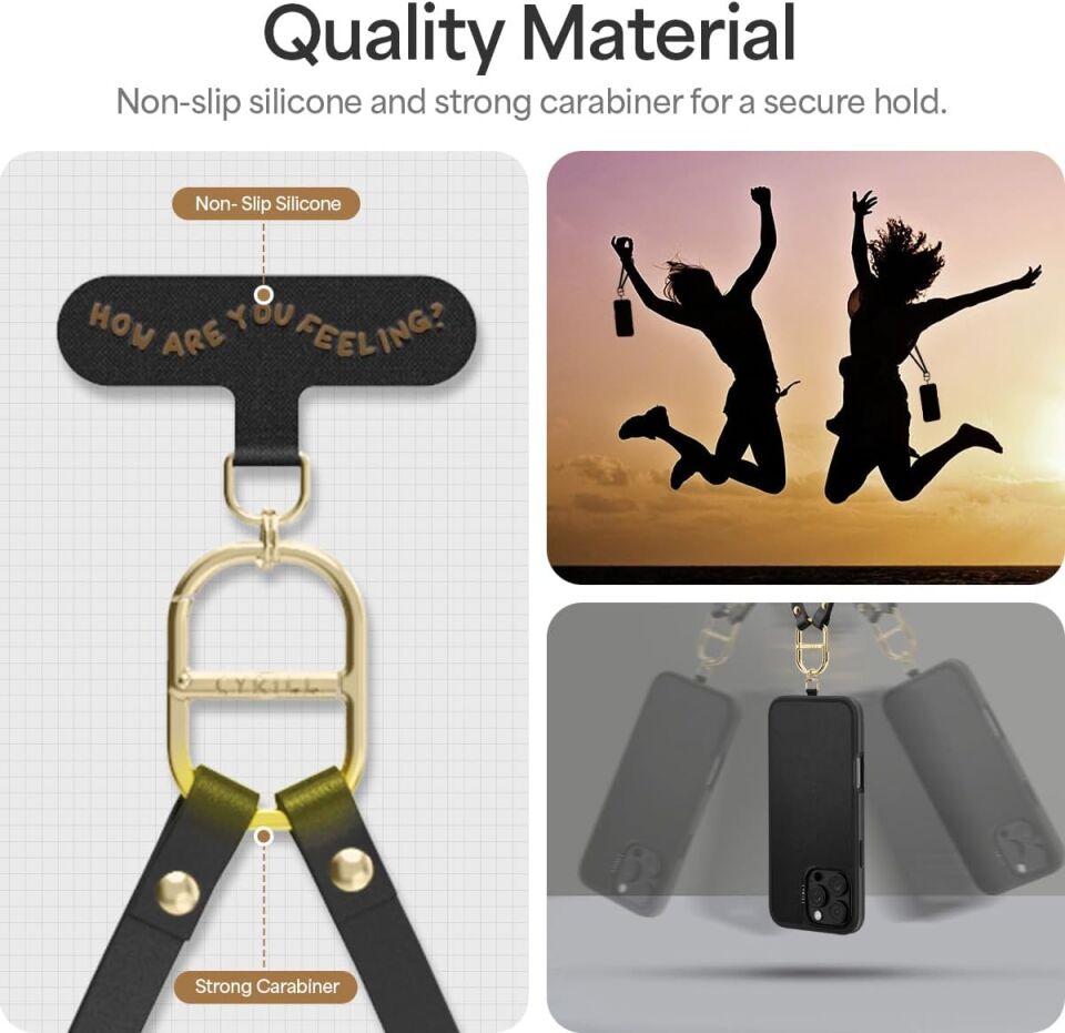 Spigen Ciel by CYRILL Cross Body Strap Set Boyun Askı ipi + Strap El Askı ipi + Tutucu Aparat (Tüm Cihazlarla Uyumlu)