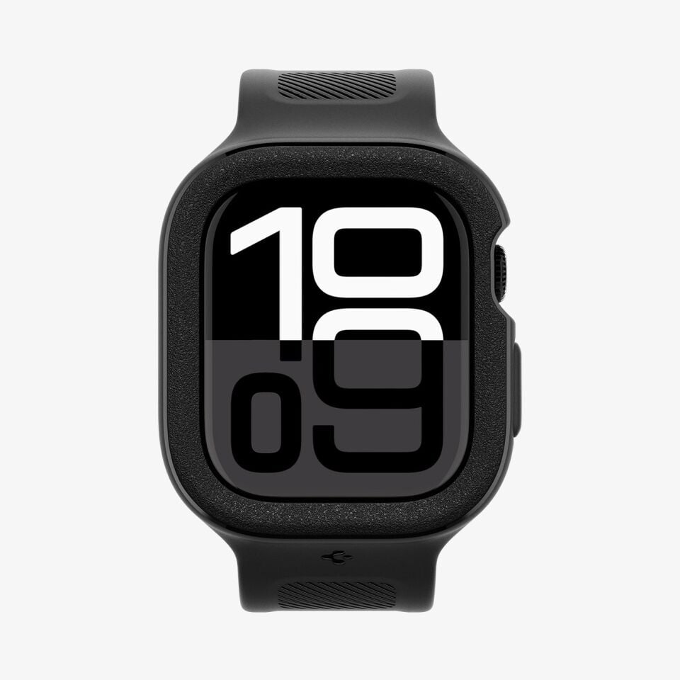 Spigen Apple Watch 46mm Seri 10 Kılıf & Kordon Kayış Vault Pro Matte Black