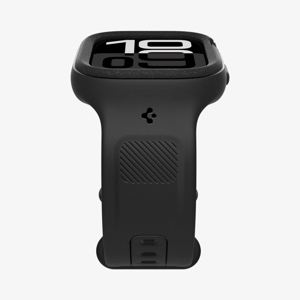 Spigen Apple Watch 46mm Seri 10 Kılıf & Kordon Kayış Vault Pro Matte Black
