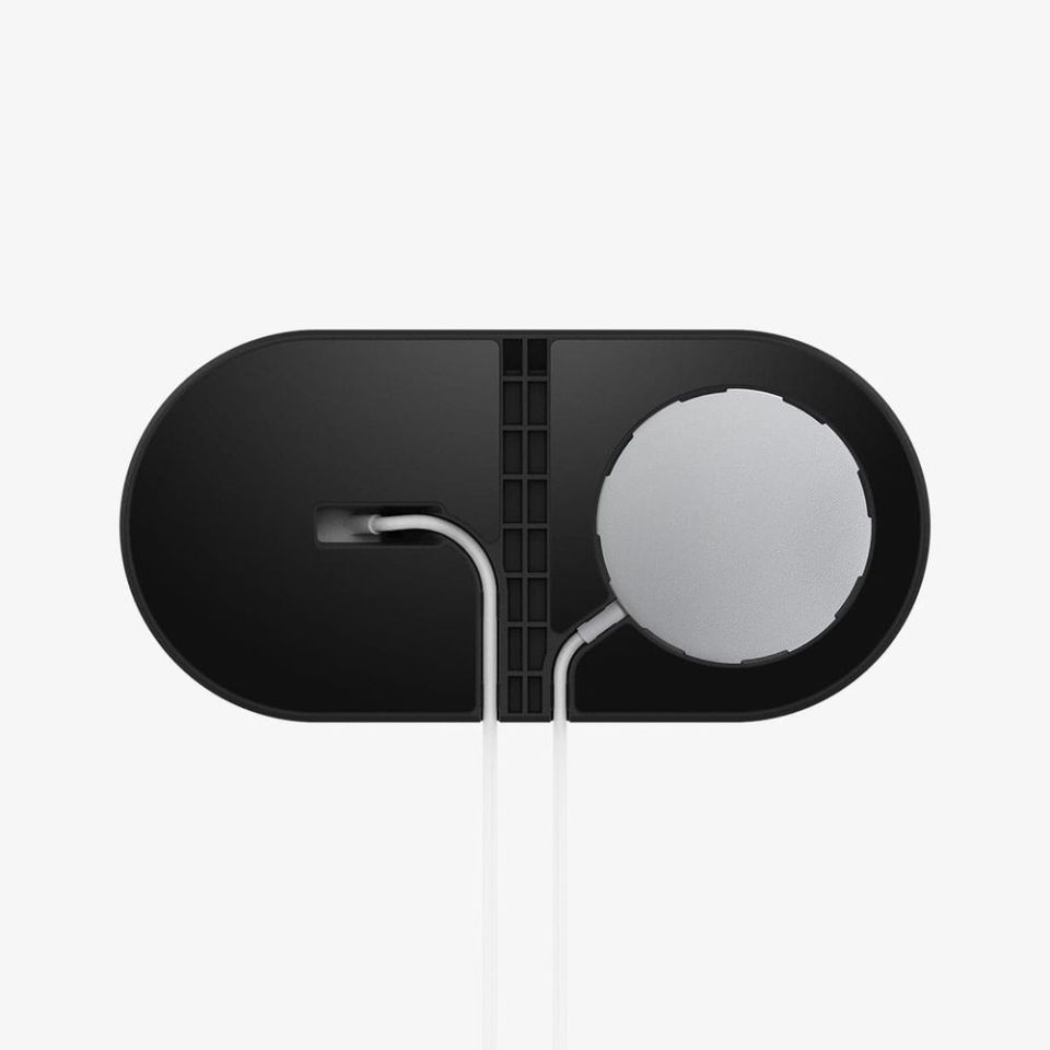 Spigen MagFit iPhone & Apple Watch için Stand Dock Şarj Ünitesi Duo 2in1