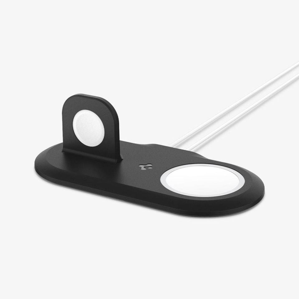 Spigen MagFit iPhone & Apple Watch için Stand Dock Şarj Ünitesi Duo 2in1