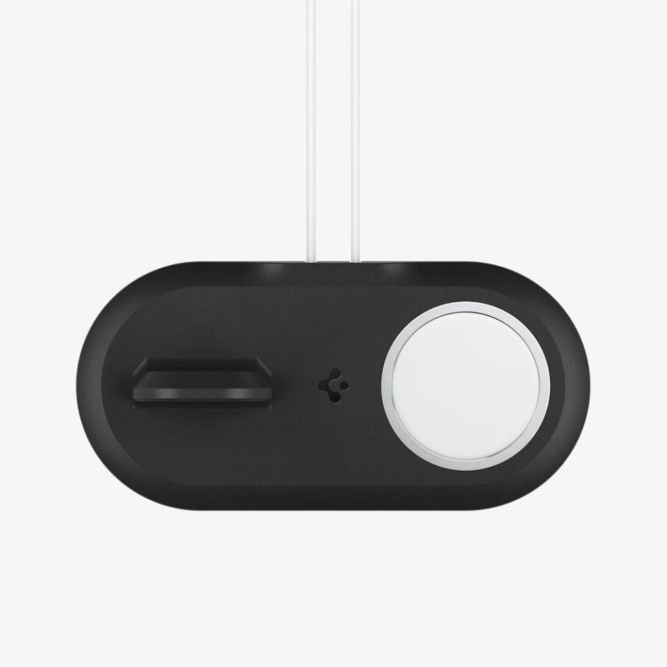 Spigen MagFit iPhone & Apple Watch için Stand Dock Şarj Ünitesi Duo 2in1