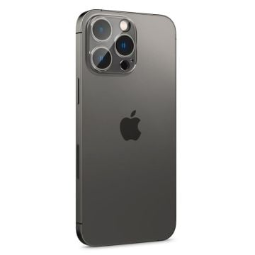 iPhone 14 Pro / iPhone 14 Pro Max Kamera Lens Cam Ekran Koruyucu, Spigen Glas.tR Optik (2 Adet) Crystal Clear