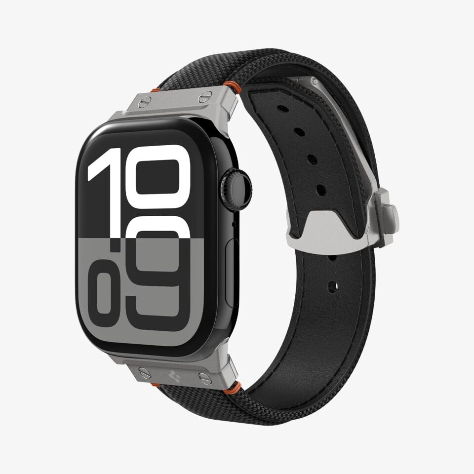 Spigen Apple Watch 49mm Ultra 2/1 - 46mm Seri 10 - 45mm Seri 9/8/7 - 44mm Seri SE/6/5/4 Kordon Kayış Band Classic Fit Black