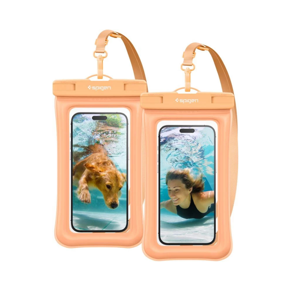 Spigen Aqua Shield Floating WaterProof iPX8 Sertifikalı Su Geçirmez Yüzer Kılıf (2 Adet) A610 Apricot