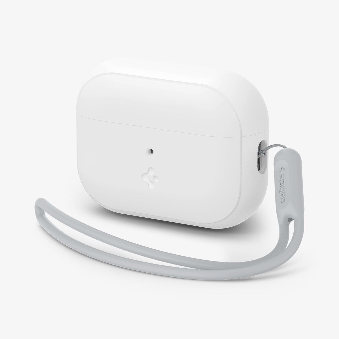 AirPods Pro (2.Nesil) Kılıf, Spigen Silicone Fit + Strap (Askı İpi) White