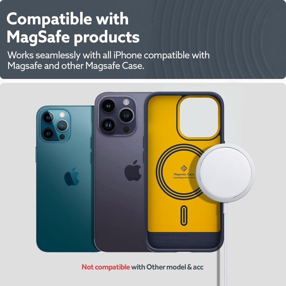 Spigen Caseology iPhone için MagSafe özellikli Kartlı Manyetik Cüzdan Nano Pop v2