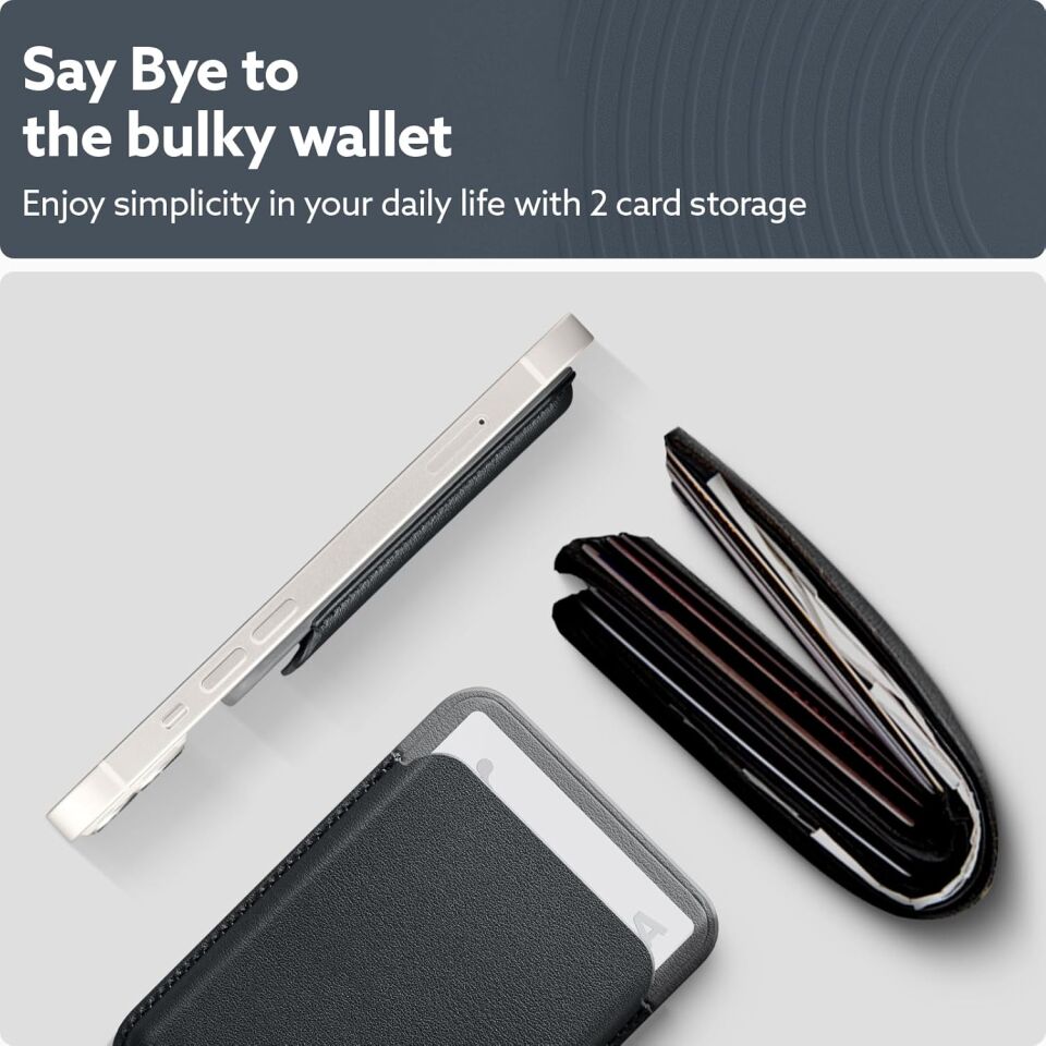 Spigen Caseology iPhone için MagSafe özellikli Kartlı Manyetik Cüzdan Nano Pop v2