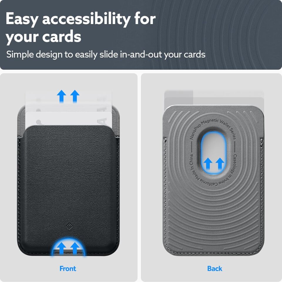 Spigen Caseology iPhone için MagSafe özellikli Kartlı Manyetik Cüzdan Nano Pop v2