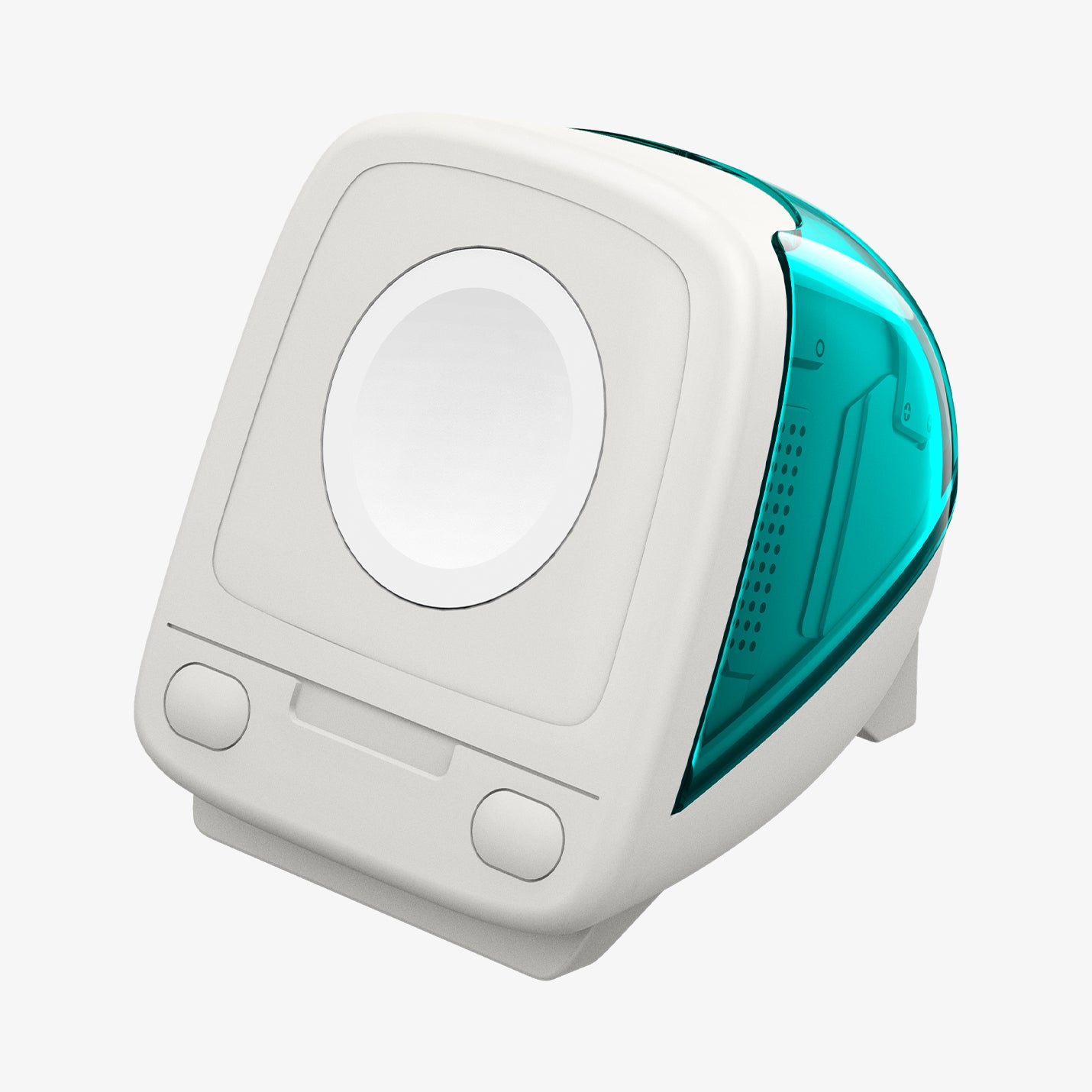 Spigen Apple Watch ile uyumlu Saat Standı Classic C1 Dayanıklı Silikon Malzeme Bondi Blue iMac Tasarım Stand