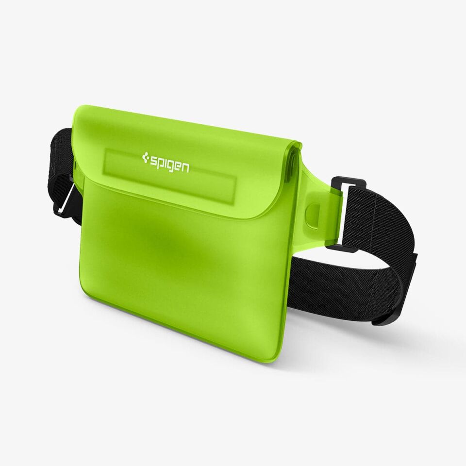 Spigen Aqua Shield WaterProof iPX8 Sertifikalı Su Geçirmez Bel Çantası (2 Adet) A620 Cactus Green