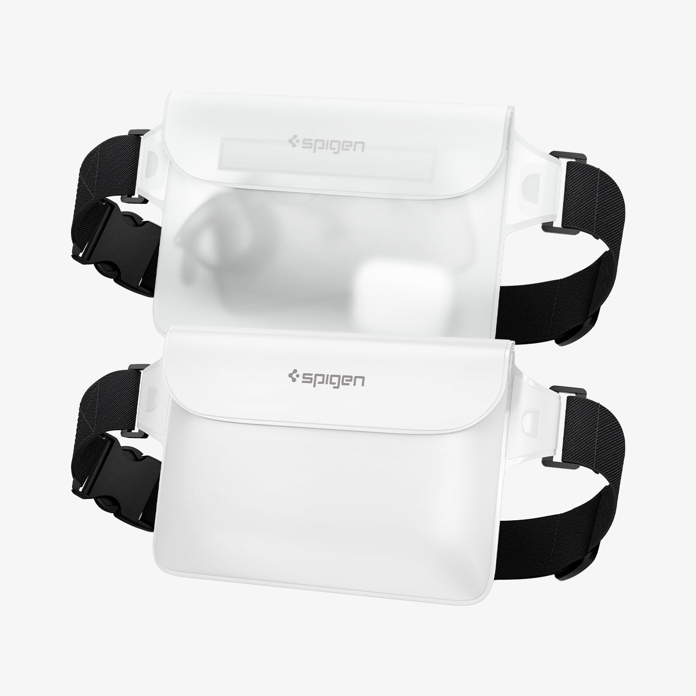Spigen Aqua Shield WaterProof iPX8 Sertifikalı Su Geçirmez Bel Çantası (2 Adet) A620 Snow White