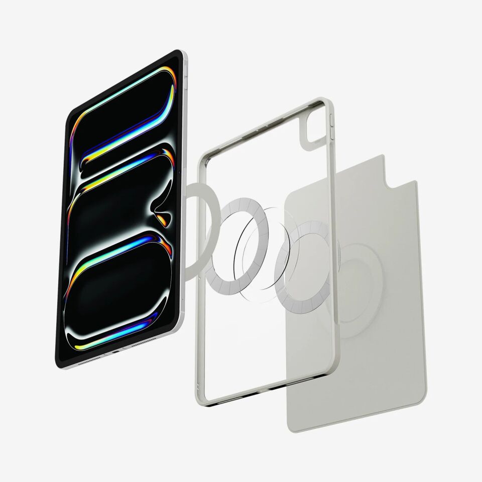 Spigen iPad Pro 11'' M5 (2025) / 11'' M4 (2024) Kılıf Air Skin Pro OneTap Metal Ring MagFit