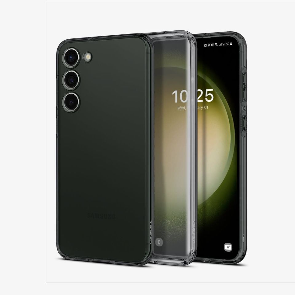 Galaxy S23 Kılıf, Spigen Liquid Crystal 4 Tarafı Tam Koruma