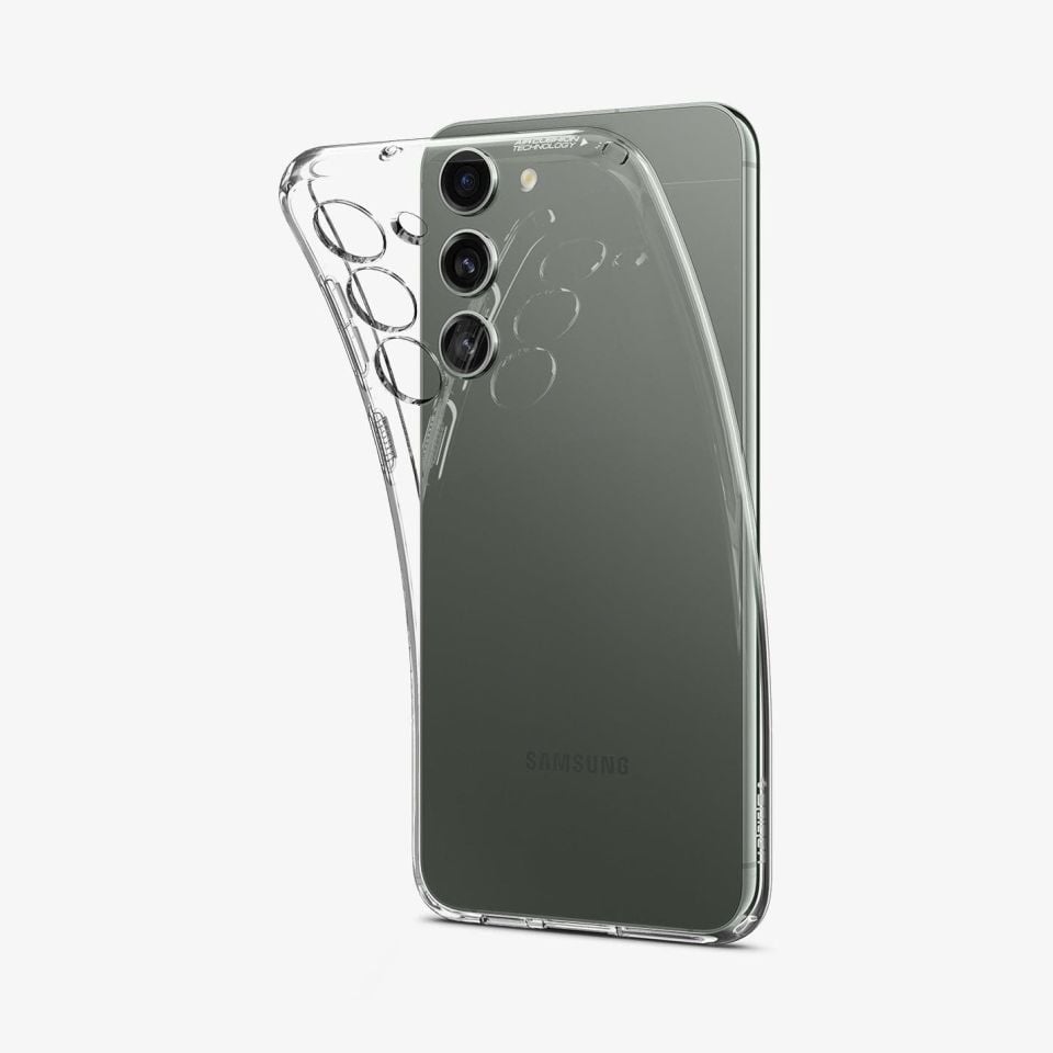 Galaxy S23 Kılıf, Spigen Liquid Crystal 4 Tarafı Tam Koruma Crystal Clear