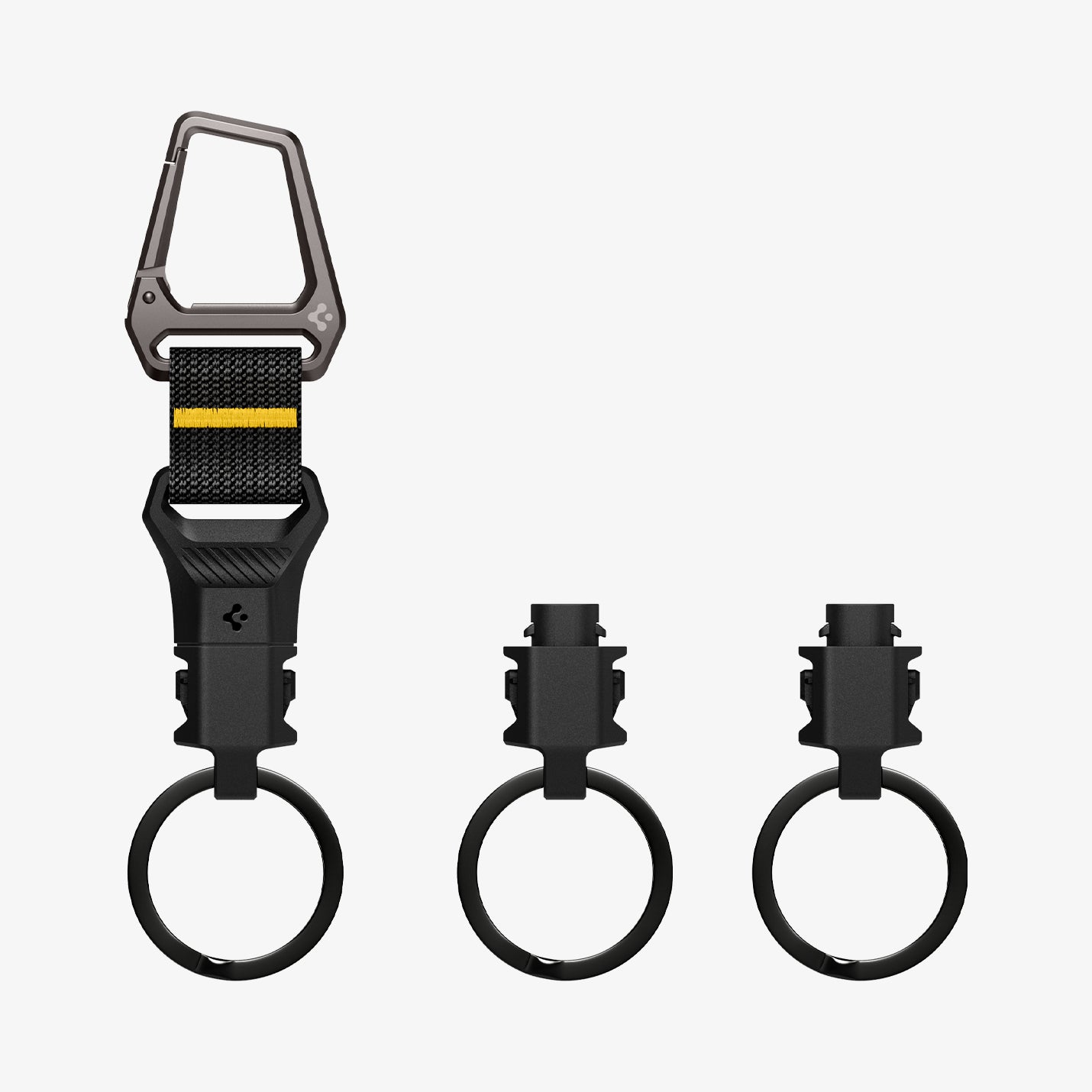 Spigen Carabiner Manyetik Anahtarlık + Ev için Anahtar Düzenleyici HUB / Çoklu Anahtar Tutucu Black
