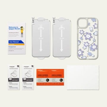 iPhone 14 Plus Kılıf, Ciel by Cyrill Shine Mag Clear Glitter Dream Garden (MagSafe Uyumlu) Purple