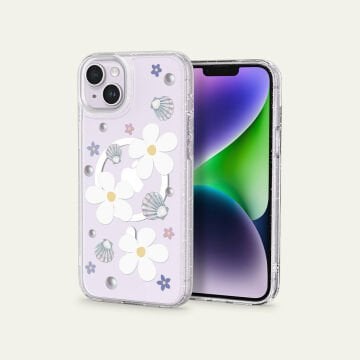 iPhone 14 Plus Kılıf, Ciel by Cyrill Shine Mag Clear Glitter Dream Garden (MagSafe Uyumlu) Yellow
