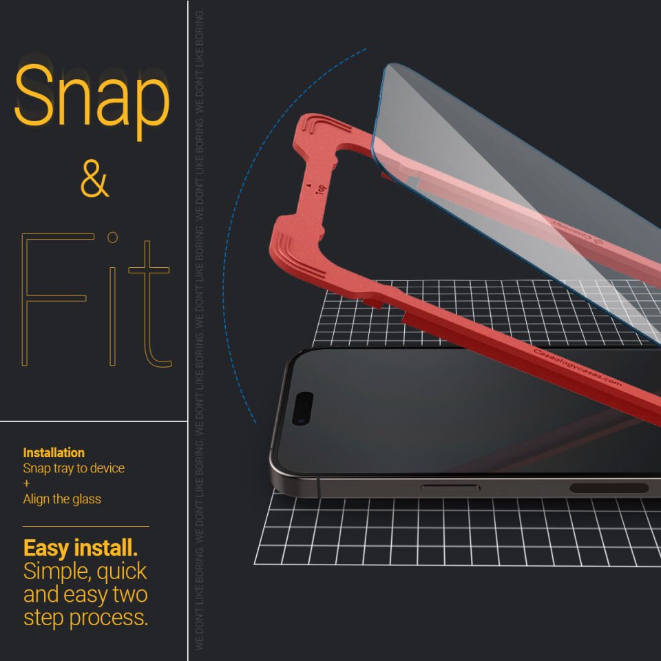 Spigen Caseology iPhone 14 Pro Max Cam Ekran Koruyucu Kolay Kurulum Snap Fit (2 Adet)