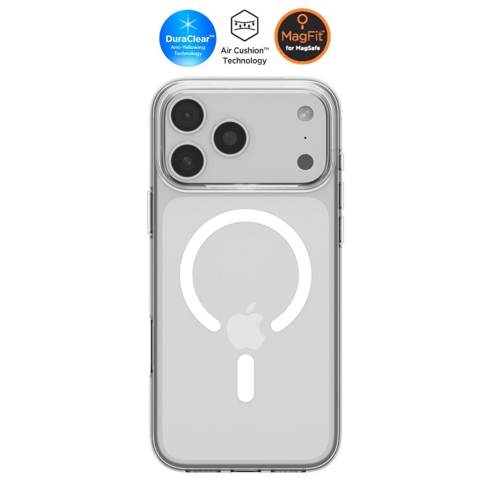 Spigen iPhone 17 Pro Max ince MagSafe Kılıf Liquid Crystal Sararma Karşıtı DuraClear™ Hava Kanalı Teknolojisi™ Askeri Sınıf Koruma MagFit Şeffaf Kapak