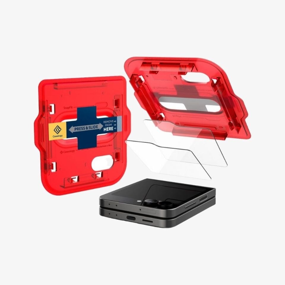 Spigen Caseology Galaxy Z Flip 6 Cam Ekran Koruyucu Kolay Kurulum Snap Fit (2 Adet)