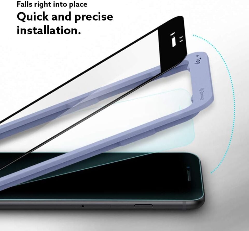 Spigen Caseology iPhone SE (2022 / 2020) / 8 / 7 Cam Ekran Koruyucu Kolay Kurulum Snap Fit (2 Adet)