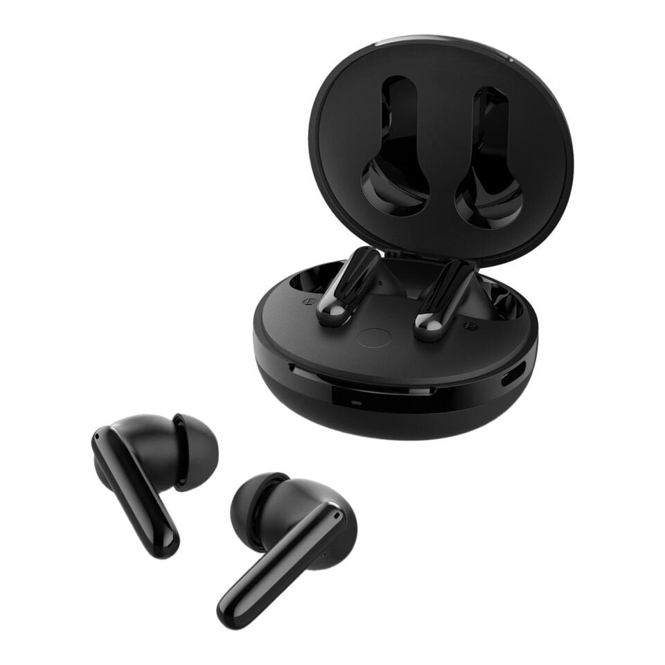 Spigen Audio TWS S10 Bluetooth Kablosuz Kulaklık - ANC Aktif Gürültü Engelleme + ENC 6 Mikrofon - 10mm Sürücü - 30 Saat Pil - iOS & Android EQ App Şeffaf & Gaming Mod iPX4 Black