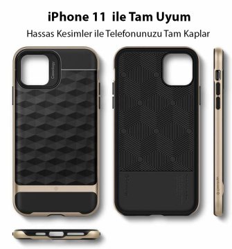 iPhone 11 Kılıf, Caseology Parallax Gold