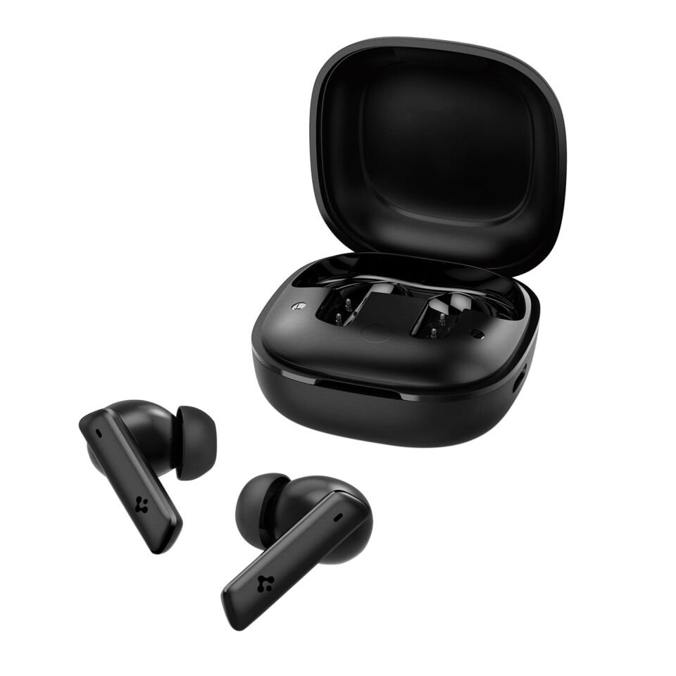 Spigen Audio TWS P20 Bluetooth Kablosuz Kulaklık - ANC Pro Aktif Gürültü Engelleme + ENC 6 Mikrofon - 10mm LCP Graphene Sürücü - 30 Saat iOS & Android EQ App Şeffaf & Gaming Mod iPX5