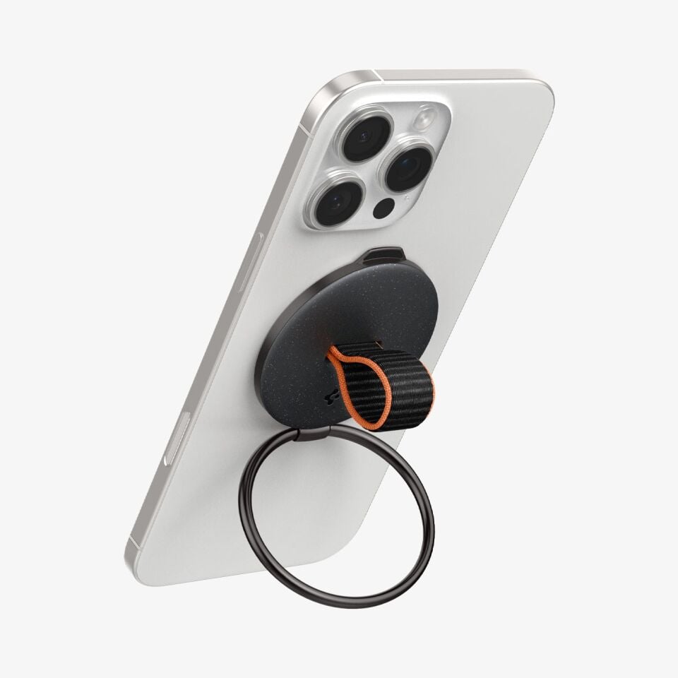 Spigen MagFit O-Mag iPhone için Manyetik Telefon Tutucu MagSafe özellikli Ring Black