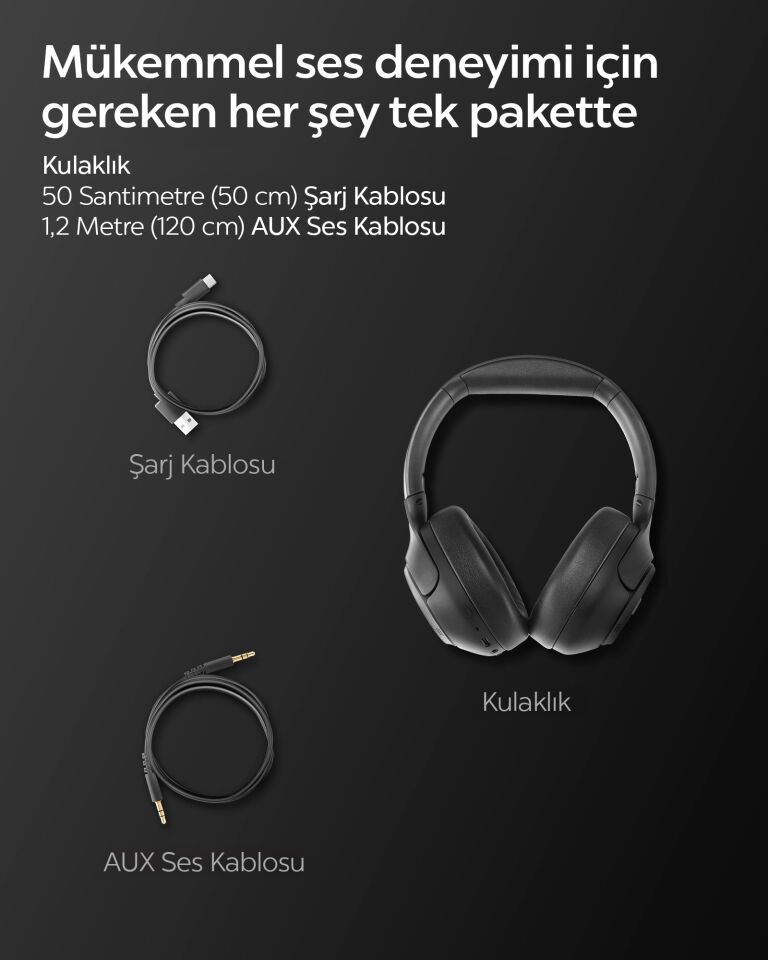 Spigen Audio Kulak Üstü P10 Bluetooth Kablosuz Kulaklık - ANC Pro Aktif Gürültü Engelleme + ENC 5 Mikrofon - 40mm Titanyum Sürücü - 60 Saat Pil - iOS & Android EQ App Şeffaf & Gaming Mod