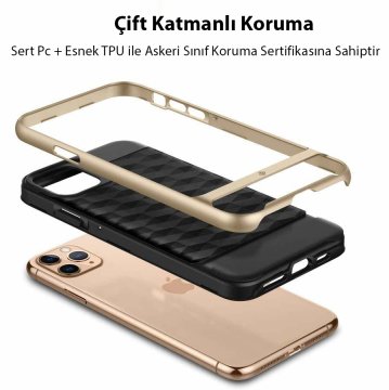 iPhone 11 Pro Kılıf, Caseology Parallax Gold