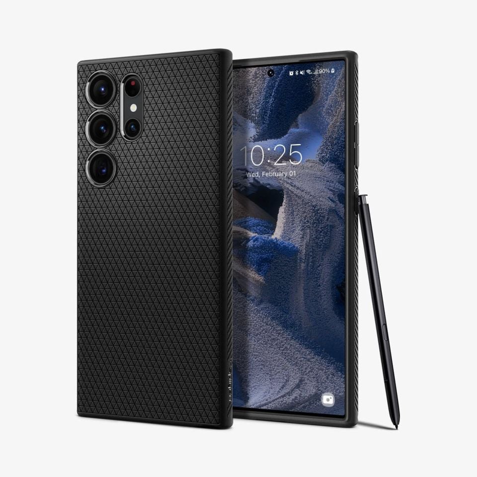 Galaxy S23 Ultra Kılıf, Spigen Liquid Air Matte Black