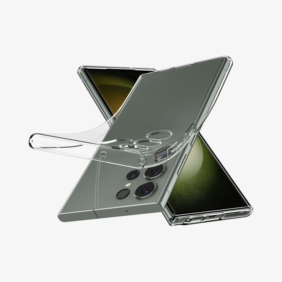 Galaxy S23 Ultra Kılıf, Spigen Liquid Crystal 4 Tarafı Tam Koruma