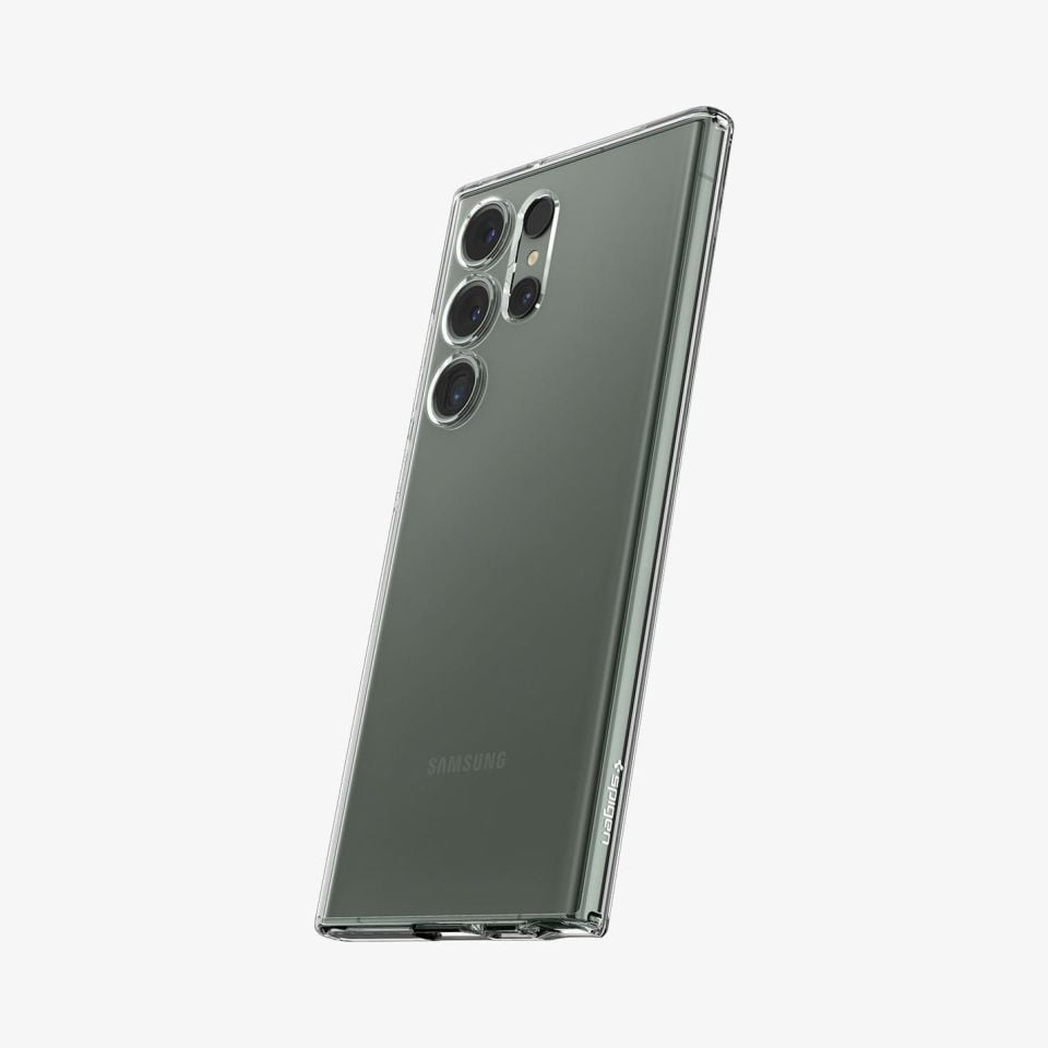 Galaxy S23 Ultra Kılıf, Spigen Liquid Crystal 4 Tarafı Tam Koruma Crystal Clear