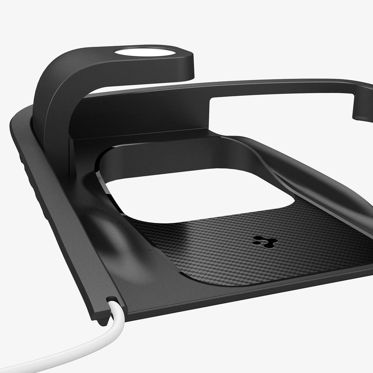 Spigen Tesla Model Y (2024-2023) & Model 3 (2023) Orta Konsol Kablosuz Şarj Bölmesi Düzenleyici 3 in 1 Hub (USB-C Şarj Kablosu Dahil, Watch Şarjı Dahil Değil) TO272 Black