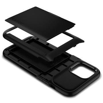iPhone 12 Pro Max Kılıf, Spigen Slim Armor Wallet Black