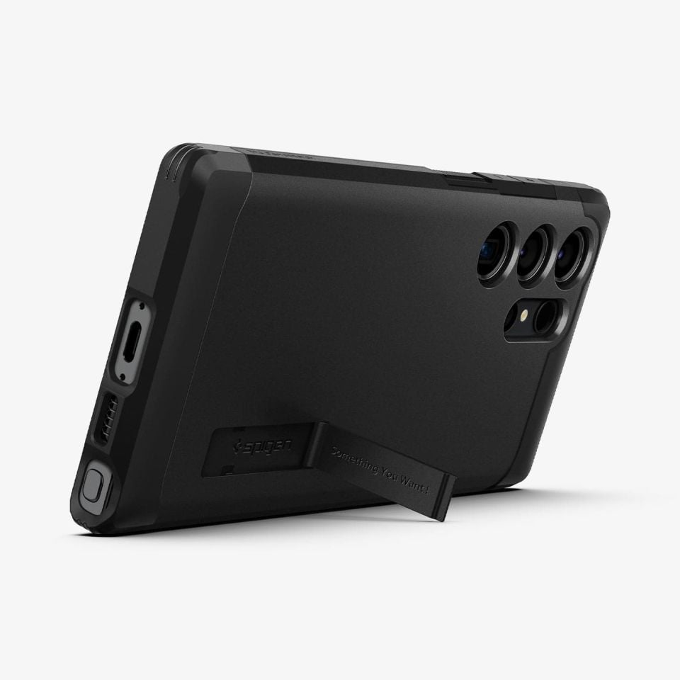 Galaxy S23 Ultra Kılıf, Spigen Tough Armor Black