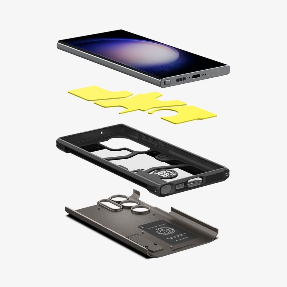 Galaxy S23 Ultra Kılıf, Spigen Tough Armor Gunmetal