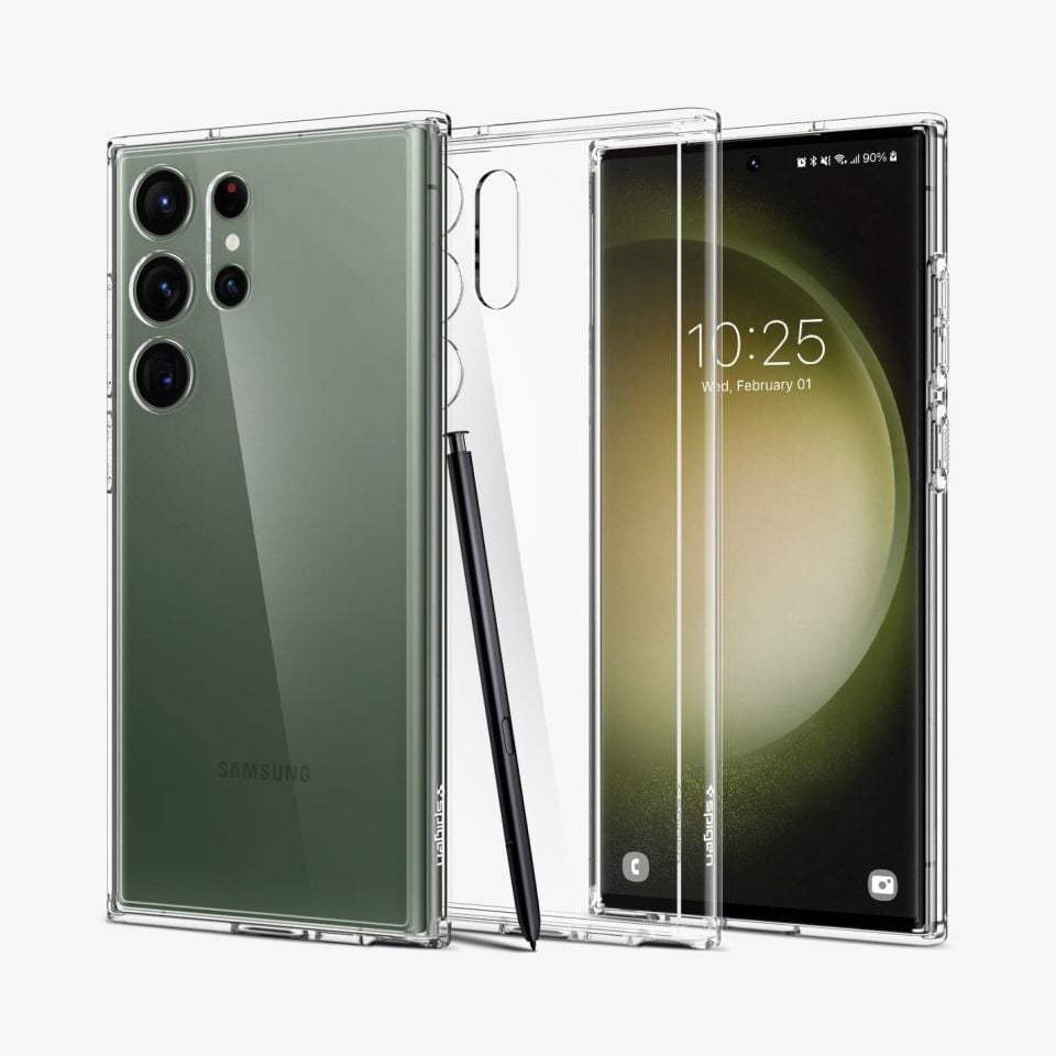 Galaxy S23 Ultra Kılıf, Spigen Ultra Hybrid Crystal Clear