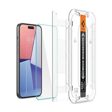 Spigen iPhone 16 / iPhone 15 Cam Ekran Koruyucu Kolay Kurulum Glas.tR EZ Fit Slim HD (1 Adet)